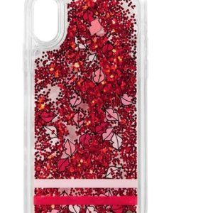 NWT Kate Spade Lips Glitter Liquid Phone Case